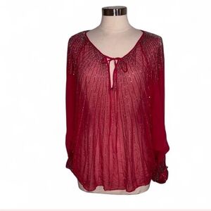 Parker Blouse Size Small Silk Balloon sleeves